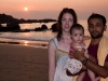Mohan and Carol with their daughter Lily, Agonda Beach