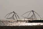 kodungallor Chinese fishing nets on the north end of Vypin Island. Near Kodungallor.