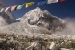 everest-bc Everest Base Camp and the Khumbu icefall, the treacherous start to the Everest climb.