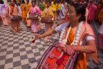 Devotees dancing at Sri Govindaji Temple for  Yaoshang, Imphal