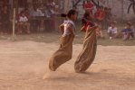 Sack race during sports festival, Yaoshang