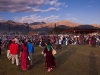 People arriving for the Dalai Lama's teachings in Leh
