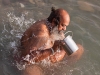 Sadhu bathing, Kumbh Mela, Haridwar
