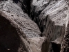 Large crevasse while hiking along the glacier to Nun