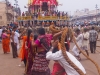 Moving the carts in to position during preparations for the Rath Yatra in Puri
