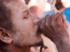 Naga Sadhu smoking charis, Kumbh Mela, Haridwar