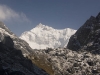 Towards Goecha La (4950 m, 16,335 ft) and Kanchenjunga.