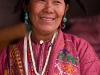 Woman in traditional dress, market Tawang