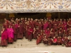 Monks watching the performance during the festival at Labrang monastery, Xiahe.