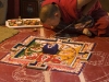 Monk creating sand mandala, Spituk Monastery.