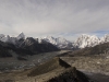 View from Kala Pattar back down the valley.  Ama Dablam is the peak on the left.