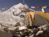 The first tent they tried to put me up in.  It had a nice view but unfortunately there was a crevasse right near the entrance, which I fell in up to my knee.  Everest Base Camp.