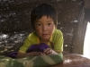 Nomad child outside of  Hongyuan.