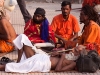 Sadhus hanging out on Somvati Amavasya, Kumbh Mela, Haridwar