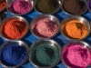 Colorful dyes, Orchha.