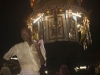 Temple cart lit up at night, Udupi.